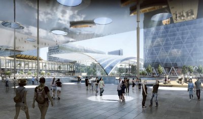 现代办公景观3D模型下载